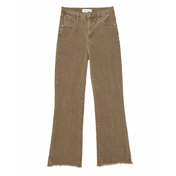 Risen Jeans Denim - Risen High Rise Tummy Control Straight Leg Jeans Women 3 26 Raw Hem Boho Classic
